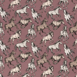 Jersey - Pferde dunkelrosa